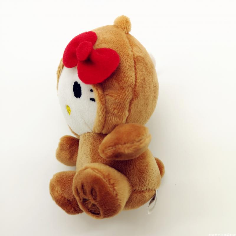 10CM Kawaii Anime Plush Toy Bow Kitty KT COS Brown bear White bear Panda Cute Soft 2 - Hello Kitty Plush