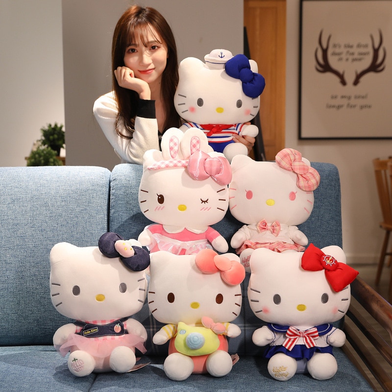 20CM Kawaii Sanriod Anime Hobby Hello Kitty Cute Plush Doll Doll Doll Lunch Break Pillow Birthday - Hello Kitty Plush