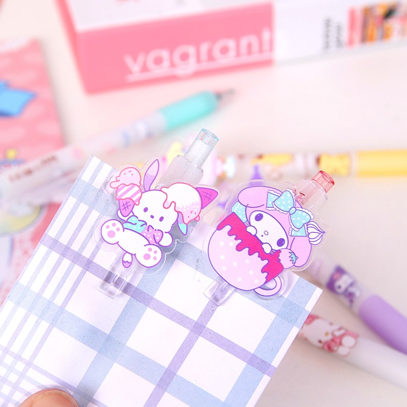 54pcs Sanrio Cartoon Press Pen Cute Hello Kitty Press Pen Melody Press Pen Student Writing Stationery 5 - Hello Kitty Plush