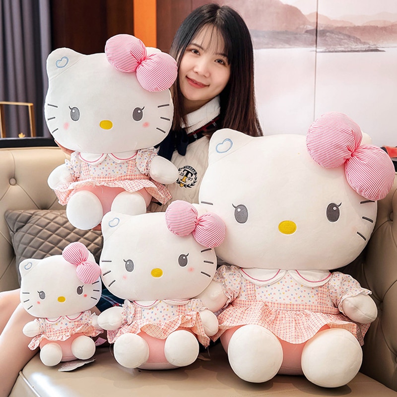 Big Size Hello Kitty Plush Toys Sanrio Cute Anime Peripherals Movie KT Cat Stuffed Dolls Soft 1 - Hello Kitty Plush