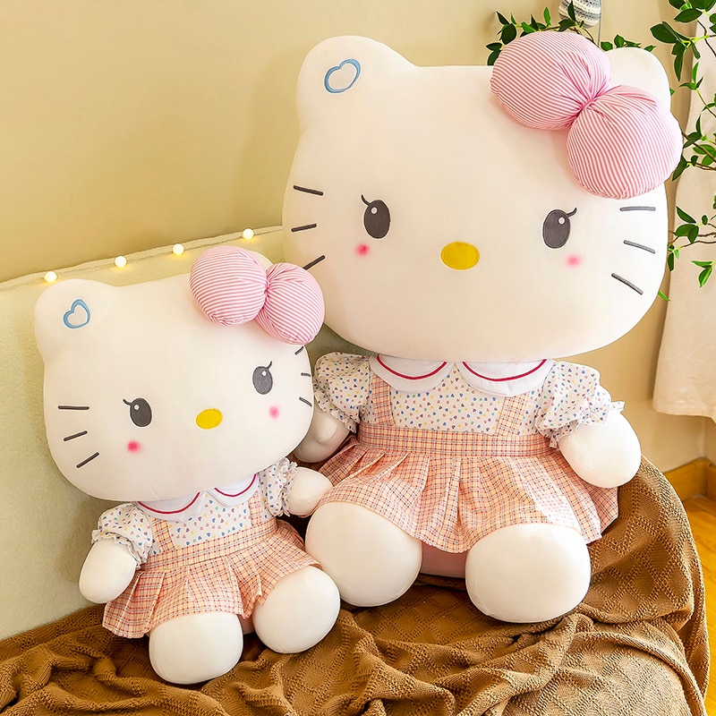 Big Size Hello Kitty Plush Toys Sanrio Cute Anime Peripherals Movie KT Cat Stuffed Dolls Soft 4 - Hello Kitty Plush
