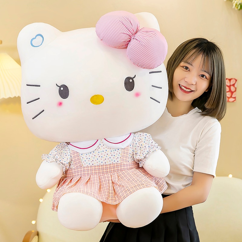 Big Size Hello Kitty Plush Toys Sanrio Cute Anime Peripherals Movie KT Cat Stuffed Dolls Soft - Hello Kitty Plush