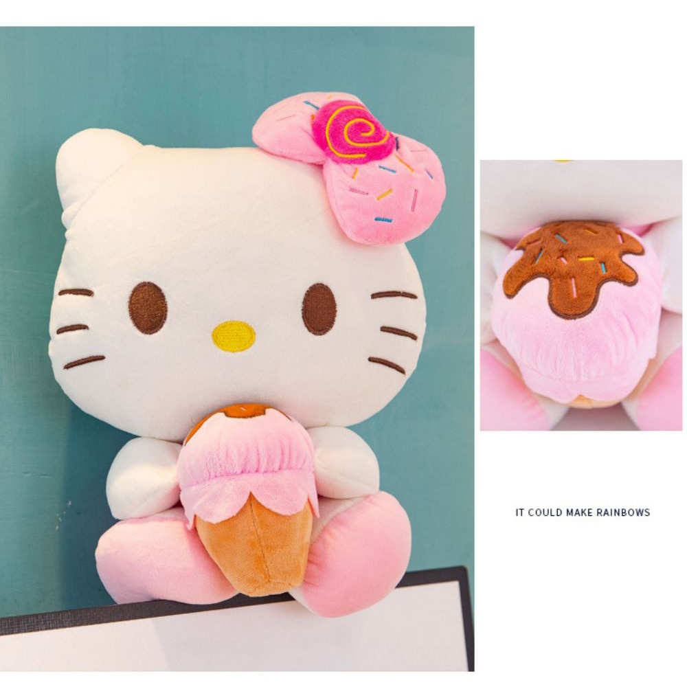 Sanrio 30Cm Hello Kitty Filling Plush Toys Stuffed Animal Kawaii Room Decorate Gift Plushies For Girls 5 - Hello Kitty Plush
