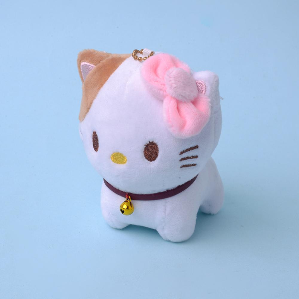 Sanrio Keychain Stuffed 10Cm Hello Kitty Kuromi Kawaii My Melody Plush Keychain Cartoon Cinnamoroll Plushies for - Hello Kitty Plush