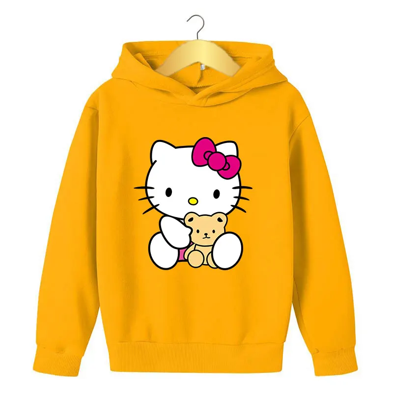 3 14 Years Old Children s hoodies 2022 Popular New Hello Kitty Fashion Baby Boy Print 4 - Hello Kitty Plush