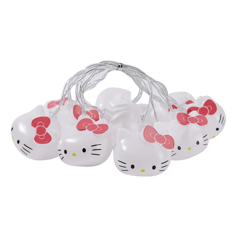 Kawaii Hello Kitty Led String Light Cute Sanrio Anime Figure USB Strip Lights USB Home Decoration 5 - Hello Kitty Plush