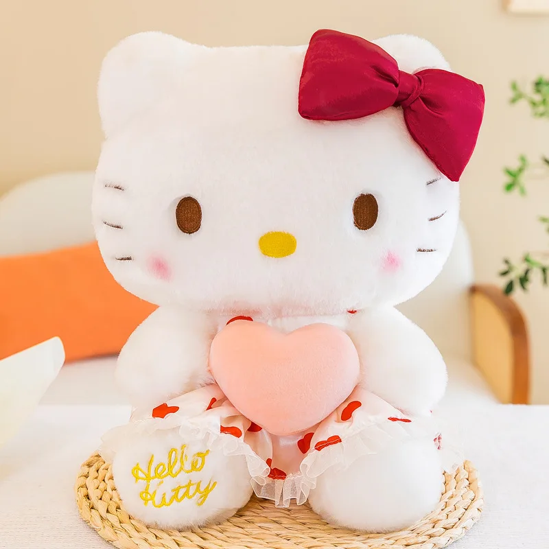 Kawaii Sanrio Plushie Big Hello Kitty Plush Doll Stuffed Toy Room Decor Kt Cat Anime Cartoon 2 - Hello Kitty Plush