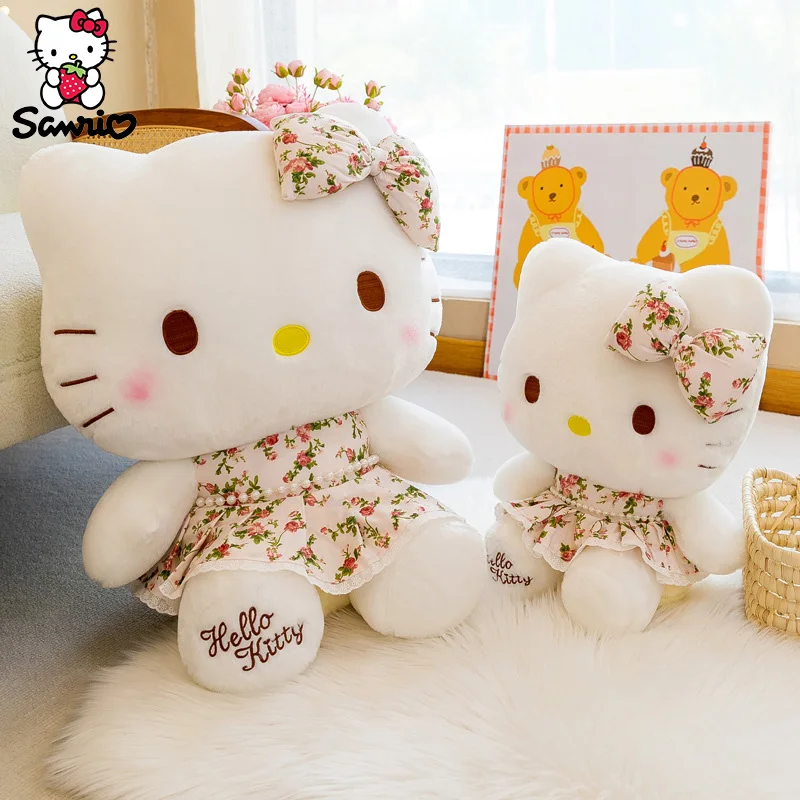 Kawaii Sanrio Plushie Big Hello Kitty Plush Doll Stuffed Toy Room Decor Kt Cat Anime Cartoon 5 - Hello Kitty Plush