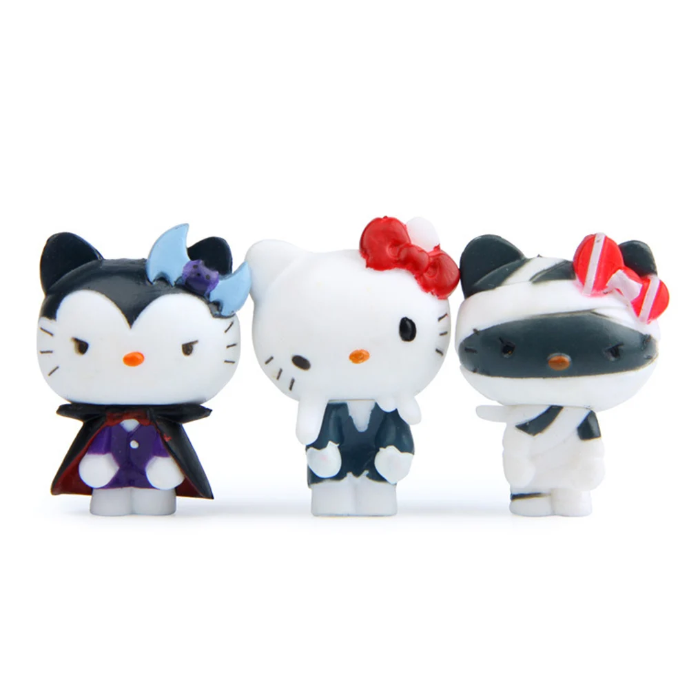 Sanrio Halloween Series Hello Kitty Anime Figure Dark Gloomy Action Figures Japanese Cartoon Cute Toys Gift 3 - Hello Kitty Plush