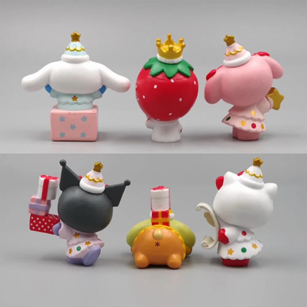 Sanrio My Melody Kuromi Cinnamoroll Hello Kitty Merry Christmas Decoration for Gifts Anime Figure Kawaii Toys 1 - Hello Kitty Plush